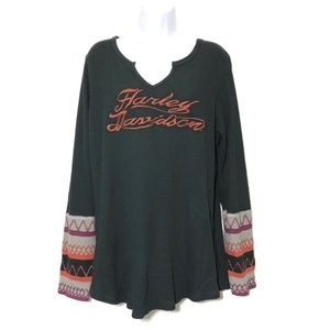 Harley Davidson Long Sleeve Thermal Top Size 2XL